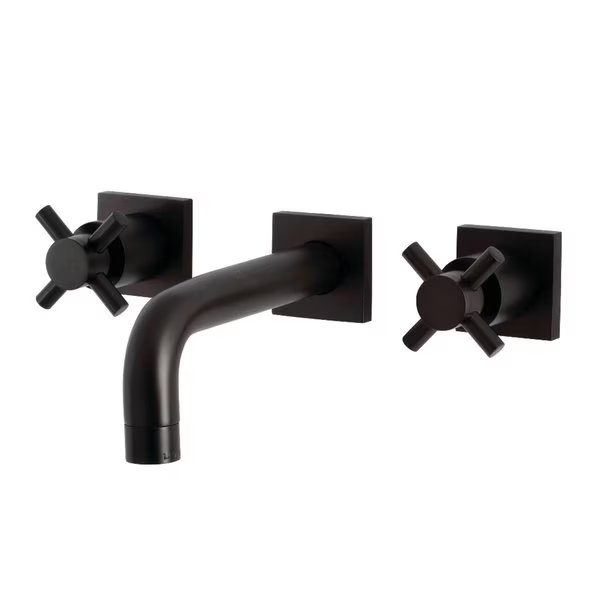 KS6125DX Two-Handle Wall Mount Bathroom Faucet, Oil Rubbed Bronze, Kingston Brass, Mfr#: KS6125DX